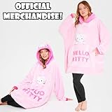 Hello Kitty Women Blanket Hoodie with Attached Plush Loungewear - Gifts for Her