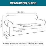 Turquoize 4 Piece Sofa Covers for 3 Cushion Couch Sofa Slipcover Soft Couch Cover for Dogs-Washable Sofa Furniture Covers with 3 Individual Cushion Covers (3 Cushion Sofa, Island Fossi)