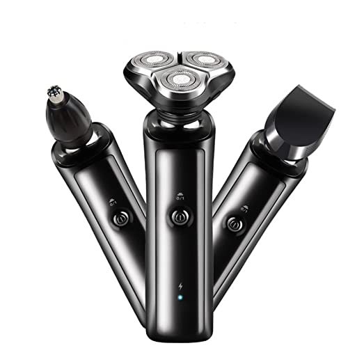 Head Shavers for Bald Men, 3 in 1 Electric Shaver Razor for Men Shaving Machine 4D Smart Male Rechargeable Three-Head Nasal Hair Trimmer Kit