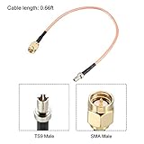 uxcell SMA Male to TS9 Male RG316 Coaxial Cable Antenna Cable 0.66 ft 2pcs