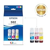 EPSON 502 EcoTank Ink Ultra-high Capacity Bottle Color Combo Pack Works with ET-2750, ET-2760, ET-2850, ET-3750, ET-3760, ET-3850, ET-4850, and other select EcoTank models