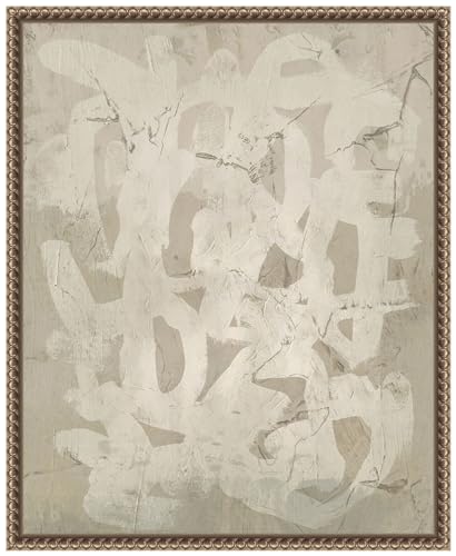 Amanti Art Framed Canvas Wall Art 20x16 Impasto Artifact II by June Erica Vess, Framed Wall Art Canvas, Abstract Artwork, Traditional Decor, Small Poster Painting for Living Room, Bedroom, Bathroom,