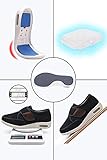 ZUMEIJIA Men's Diabetic Elderly Shoes Large Size Plus Fertilizer Widening Shoes Adjustable Foot Swelling Shoes Non-Slip Double Insole Air Cushion Bottom Walking Shoes Black 12