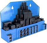 HFS(R) 58 Pieces 5/8" T-Slot Hold Down Clamp Clamping Set Kit for Use with Bridgeport mills (5/8" Slot 1/2"-13 Stud)