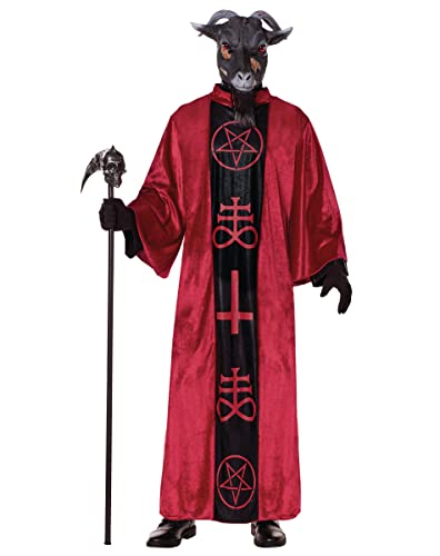 Spirit Halloween Adult Baphomet Costume | Knights Templar Deity | Sabbatic Goat Costume | Demon Outfit | Baphomet Mask and Robe - XXL