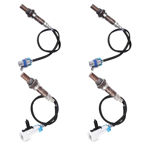 Oxygen O2 Sensor Upstream and Downstream Fits for Chevy Avalanche Suburban Silverado 1500 2500 3500HD Tahoe, for GMC Sierra Yukon XL 2008-2012 4.8 5.3 6.0 6.2L Replace 234-4668 234-4256 4PCS