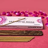 Raajsee Japanese Rose Incense Sticks 100 Gm Pack-100% Pure Organic Natural Hand Rolled Free from Chemicals-for Church,Aromatherapy,Relaxation,Meditation & Sensual Therapy