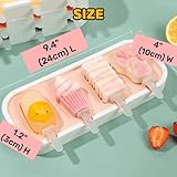 Cartoon Shape Popsicles Molds 3Pcs Cute Ice Cream Mold Maker Easy-Release Homemade Ice Pop Tray Silicone with Lid & Stick (Ice Cream+Fruit+Cartoon)…