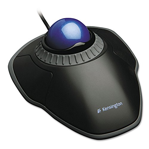 Kensington Orbit Mouse - Wired Ergonomic TrackBall Mouse for PC, Mac and Windows with Scroll Ring, Ambidextrous Design and Optical Tracking - Blue (K72337EU)