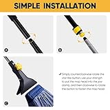 Yocada Looped-End String Wet Mop Heavy Duty Cotton Mop Commercial Industrial Grade Telescopic Iron Pole Jaw Clamp Floor Cleaning 55.1 inch