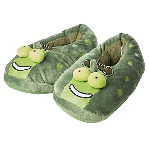 RICK AND MORTY Mens Slippers - Rick Sanchez, Pickle Rick, Morty Smith Footwear (Pickle, Size 9) Green