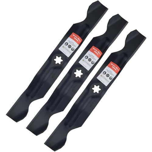 Grasscool 50 inch Mower Blades for MTD Cub Cadet 942-04053C RZT50 LT1050 LTX1050 LTX1050KW LGT1050 Troy Bilt 50" Deck Riding Mower Zero Turn Replace 742-04056 942-04056 (6 Point Star)