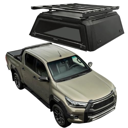 XRLHMJ Steel Canopy Hardtop Decked Truck Bed Storage Compatible for Toyota Hilux Revo Vigo Next Gen Accessories Tailored Truck Canopy Truck Topper Truck Cap