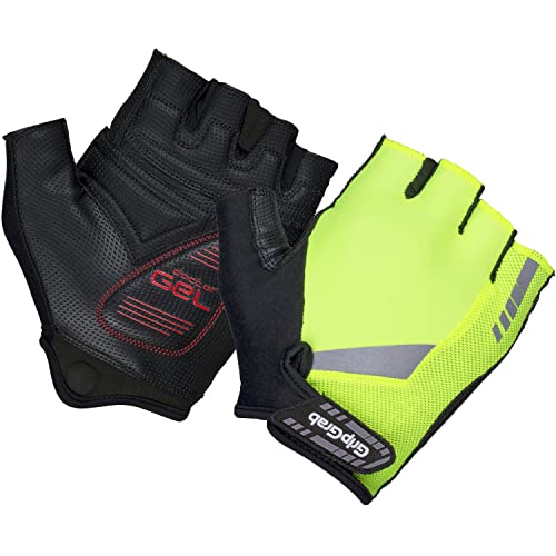 GripGrab ProGel Padded Short Finger Road Riding Summer Cycling Gloves Bicycle Gloves Biking Gloves for Men Fingerless Cycle Mitts