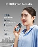 iFLYTEK Voice Recorder with Playback, Digital Voice Recording Device with Transcription to Text, 2-inch Touch Screen Recorder, Audio Recorder Zoom Recorder Device for Lectures, Conference, Interview