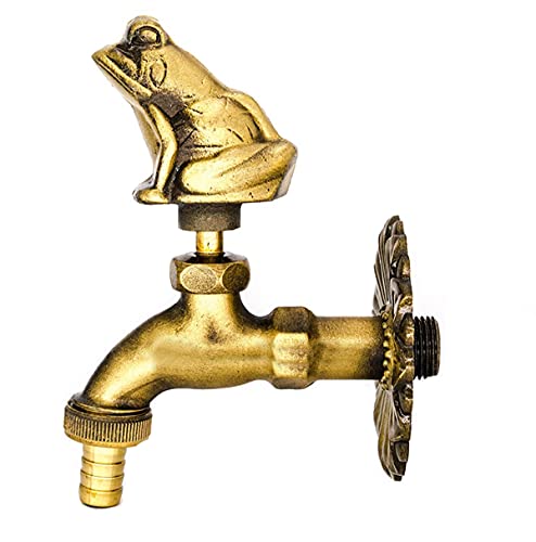 Antique Garden Outdoor Faucet Frog Level Handle Decorative Exterior Faucet Brass Spigot Tap Wahing Machine