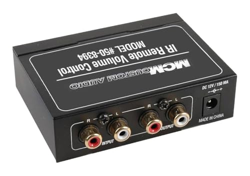 Line Level Volume Control Box, Remote Audio Controller for TV and DVD Players, RCA Input/Output