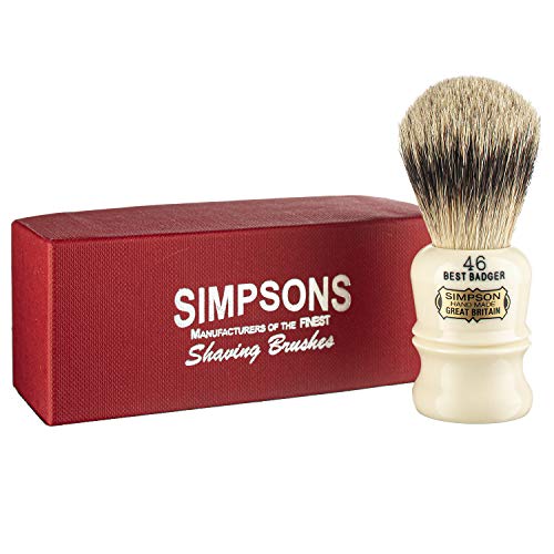 Simpson Berkeley 46 Best Badger Shaving Brush - Handmade British Shaving Brush for Men - Premium Quality by Simpson Shaving Brushes (Berkeley 46 Best Badger)