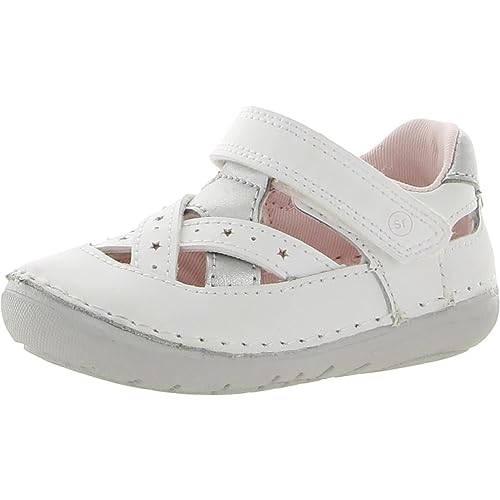 Stride Rite Girls Soft Motion Kiki 2.0 First Walker Shoe, White, 6 X-Wide Toddler