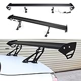 Areyourshop Universal 53Inch Sedan Hatchback Adjustable Aluminum Rear Trunk Wing Racing Spoiler with LED Light