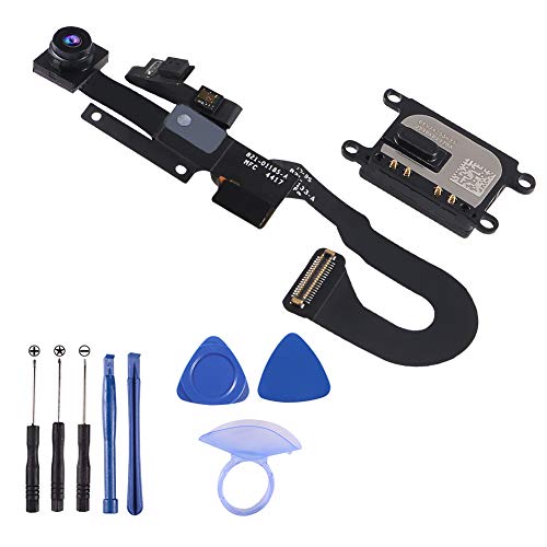 7MP Facing Front Camera Flex Cable W/Proximity Sensor Light Microphone Replacement Part + Earpiece Sound Replacement Compatible for iPhone 8 4.7" (All Carriers)