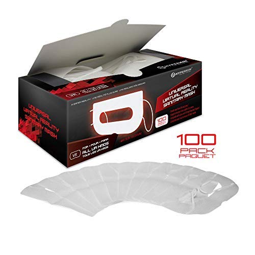 Hyperkin Universal VR Sanitary Mask V2.0 for HTC Vive Pro/ HTC Vive/ PS VR/ Gear VR/ Oculus Rift (White) (100-Pack)