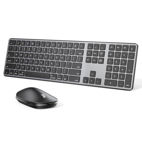 Bluetooth Keyboard and Mouse for Mac, OMOTON Wireless Multi-Device Keyboard with Numeric Keypad, Keyboard and Mouse Combo, for MacBook Pro/Air, iMac, iMac Pro, Mac Mini, Mac Pro