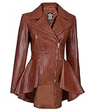 Blingsoul Genuine Lambskin Brown Leather Jacket For Women | [1314996] Clarissa Cognac, 2XL