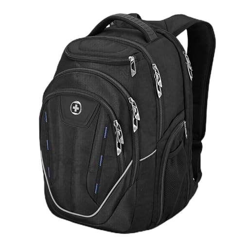 Swissdigital Design TSA Business Laptop Backpack For Men,Travel Backpack With USB Charging Port,College Tech Backpacks With RFID Pockets Presents For Men Fits 15.6 Inch Computer | TERABYTE