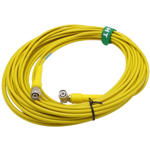 HangTon Yellow GPS Antenna Cable TNC Connector Right Angle RG58 for Trimble SPS-850 SPS-880 5700 5800 Net RS Topcon Sokkia Leica Receiver to GPS Antenna 7m