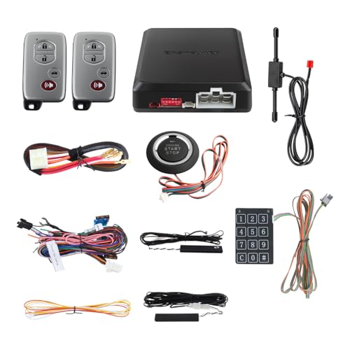 EASYGUARD EC002-T Smart Key PKE Car Alarm System Auto Start Starter Push Start Stop Button Touch Password Access Keyless Go System DC12V Rolling Code