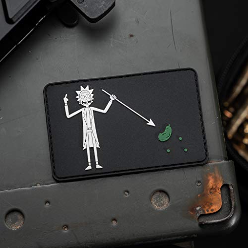 NEO Tactical Gear - Pickle Rick Sanchez Blackbeard Rick & Morty Mashup - Edward Teach PVC Rubber Tactical Morale Patch - Hook Backed with Loop Fastener Backing Attachment