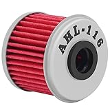 AHL 116 Oil Filter for Honda CRF450X CRF450 X 444 2005 2006 2007 2008 2009/CRF450R CRF450 CRF 450R 450 replaces part # 15412-MEB-67 15412-MEN-671 8000 A7019 2521231 (Pack of 8)