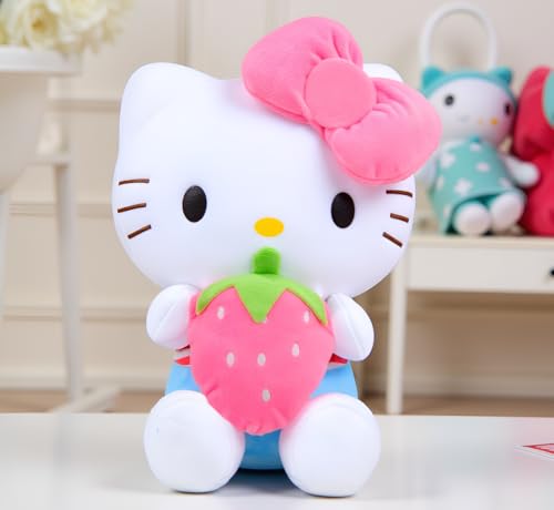 Kitty Plush Toy 17.5" (45 cm) - Kawaii Cat Stuffed Animal, Soft Plush Doll, Cuddly Gift for Kids, Teens, Collectors, Room Decor, Cute Pink Cat Plushie