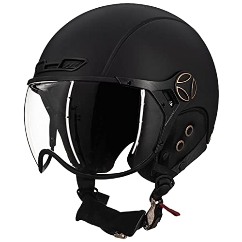 ILM Bike Helmet Adult Bicycle Ski Snowboard Helmet for Men Women with Removable Visor Earmuffs ASTM CPSC and CE Z102 (M, Matte Black)