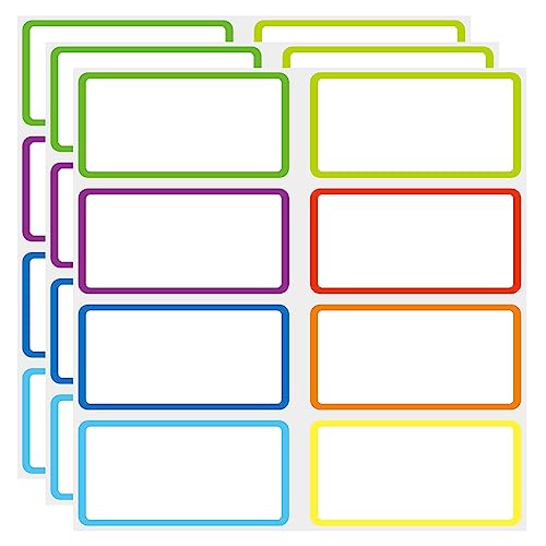 Reusable Dry Erase Labels Sticky Notes for Storage Bins Organizing Jar Pantry, Waterproof Removable Label Stickers for Kitchen Office School All Purpose Use (2 * 4 inches 8 Colors)