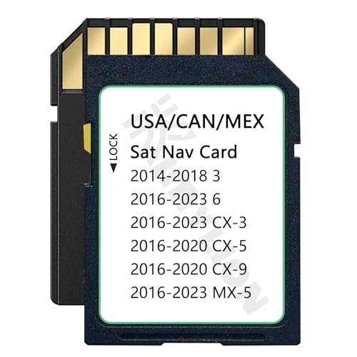 Latest Navigation SD Card Compatible with 2016-2020 CX-5 / CX-9, 2014-2018 3, 2016-2023 6 / CX-3 / MX-5, Upgraded USA/CAN/MEX Maps