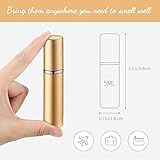 Zonon 56 Pieces Refillable Perfume Atomizer Mini Refillable Spray Perfume Bottle Portable with 56 Pieces Refill Pump Dispenser Pump Transfer Tool for Outgoing(5ml)