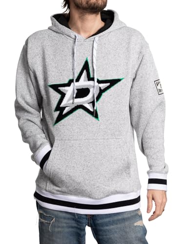 Calhoun NHL Surf & Skate Mens Muskoka Team Striped Premium Pullover Hoodie (Dallas Stars, Large)