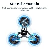 Triple Suction Cup Camera Car Mount Holder, Heavy Duty Tripod Window Windshield Dash Dashboard Inside Outside Sucking Attach Accessories for GoPro Insta360 DJI Action Osmo Pocket DSLR Accessory