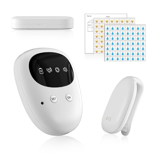 Wireless Bedwetting Alarm for Boys and Girls USB-C Rechargeable, High Sensitivity, Loud Sound, Strong Vibration, Pee Alarm, Bedwetting Solutions, Night Time Potty Training for Kids