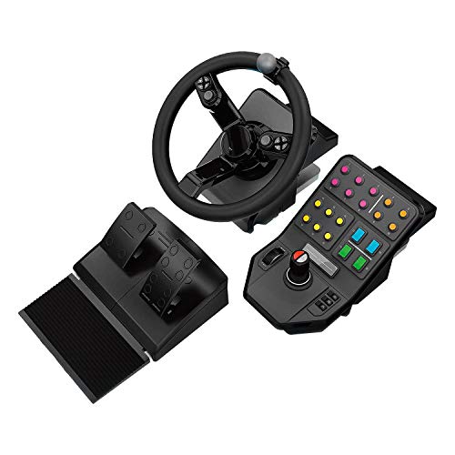 Logitech G Farm Simulator Heavy Equipment Bundle (2nd Generation), Steering Wheel Controller for Farm Simulation 2025 (and Previous Versions), Wheel, Pedals, Vehicle Side Panel Control Deck for PC