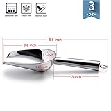 E-far Mini Scoop, 3 Ounce Stainless Steel Kitchen Utility Scoops, Ideal for Candy/Ice Cube/Flour/Sugar/Coffee Bean/Protein Powder, Food Grade & Anti Rust, Easy Clean & Dishwasher Safe (4 Pack)