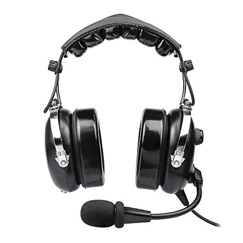R SPIDER WIRELESS Aviation Headset for Pilots, Aviation Headset with Comfort Ear Seals, 24db Noise Cancelling, MP3 Support and Carrying Case