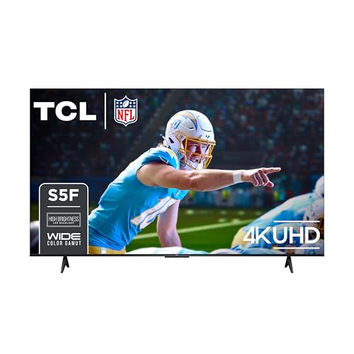 TCL 75-Inch Class S5 UHD 4K LED Smart TV with Fire TV (75S551F, 2024 Model), Dolby Vision, HDR PRO+, Dolby Atmos, Alexa Built-in with Voice Remote, Apple AirPlay 2 Compatibility, Streaming Television