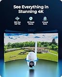 REOLINK Go PT Ultra+SP - 4K Cellular Security Camera Wireless Outdoor, No WiFi, 3G/4G LTE, Support (AT&T/T-Mobile), Solar Powered, Color Night Vision, Local/Cloud Storage, Smart Detection