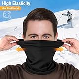 LUOLIIL VOE 2 Pack Winter Neck Gaiter Warmer for Men & Women, Windproof Face Cover Soft Fleece Face Mask Scarf for Cold Weather Outdoor Sports Skiing Cycling