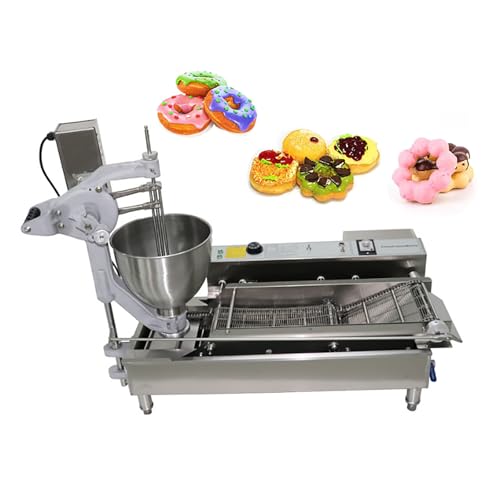 Kolice Commercial Automatic Heavy Duty Donuts Maker Machine Doughnut Frying Making Machine with 3 Different Molds to Make Ball/Flower/Ring Shaped Donuts, Dia: 1.18~4.72 inches