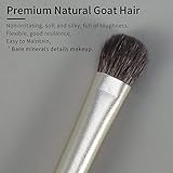 Natural Goat Hair Eye Shadow Brush by ENZO KEN, Large Smudge Eyeshadow Brush, Shader Eye Shadow Brush, Eye Shader Brush, Single Eyeshadow Brush, Eye Brushes, Eyeshadow Blending Brush. (Gold, E203L)