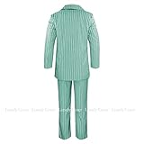 Ynscos Rindo Haitani Cosplay Costume Green Uniform Shirt Tie Vest Pants Coat Suit Bonten Halloween Men Women (S, Female)